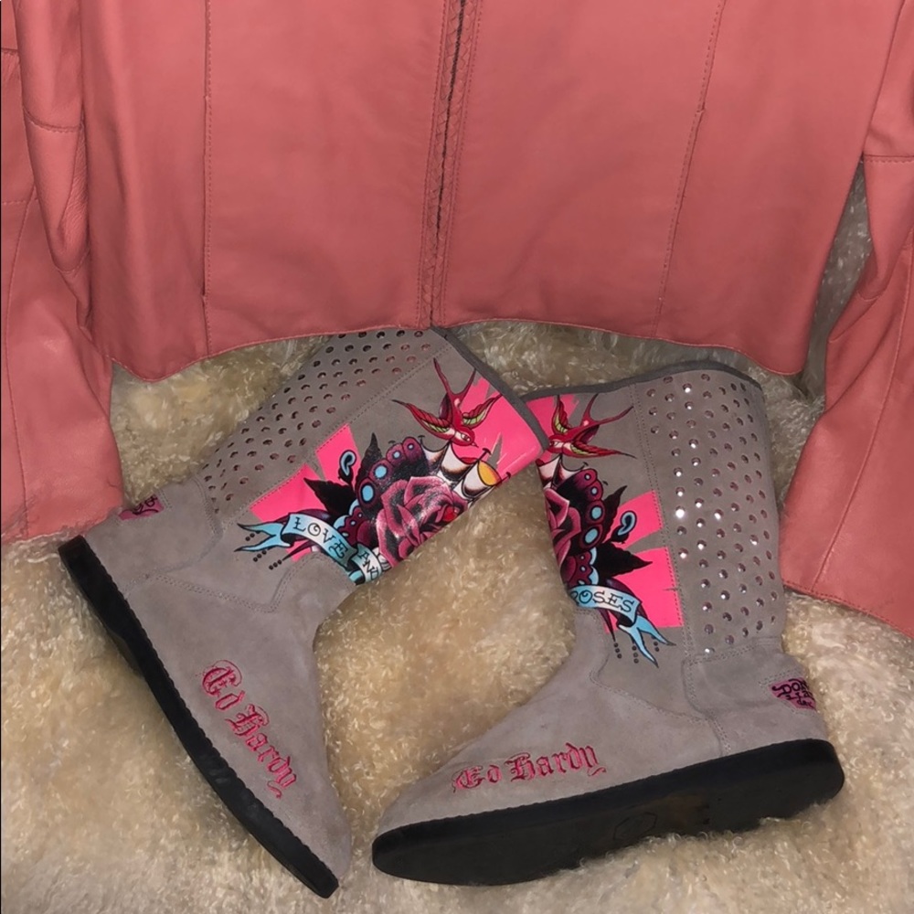 Don Ed Hardy Mid Calf Winter Boots